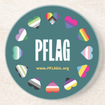 12 Hearts Circle PFLAG Sandstone Underlägg