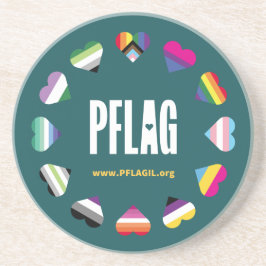 12 Hearts Circle PFLAG Sandstone Underlägg