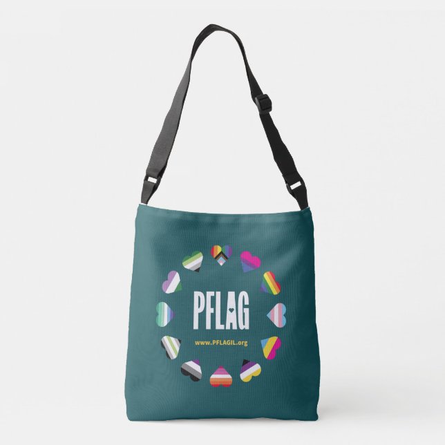 12 Hearts Circle PFLAG Tote Bag Axelväska (Baksida)