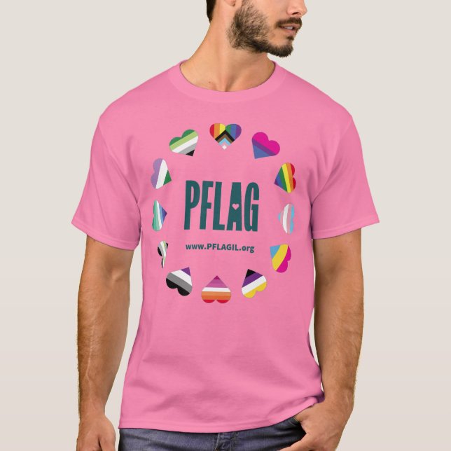 12 Hjärtcirkel PFLAG T- Shirt för ljusglimmer 2 T Shirt (Framsida)
