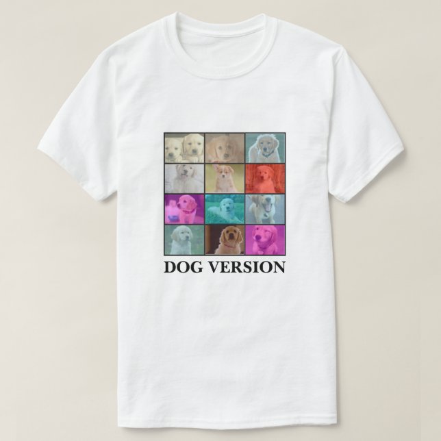 12 Hund Fotofrakt | Tour för Hund-version T Shirt (Design framsida)