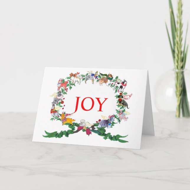 12 Hundar av julhälsningskort, 2015 års version Helgkort (Framsida)