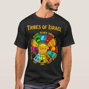 12 Israels stammar Hebreiska bibeln Israelit Judis T Shirt