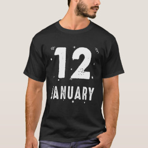 12 januari Party-årsdagen T Shirt