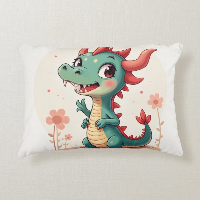 12 Jisin, Dragon, Baby, Cushion, Barn, säkerhet Prydnadskudde (Framsidan)
