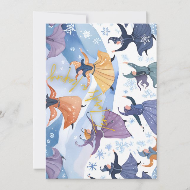 12 Juldagar - 10 härdar som går Julkort (Framsida)