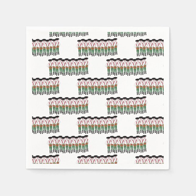 12 Juldagar 12 Drummers Drumming Pappersservett (Framsidan)