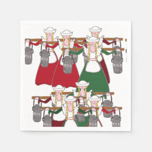 12 Juldagar 8 Maids A-Milking Pappersservett
