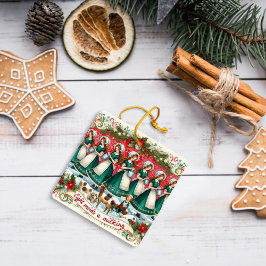 12 Juldagar Åtta Märk en mjölk Julgransprydnad Keramik