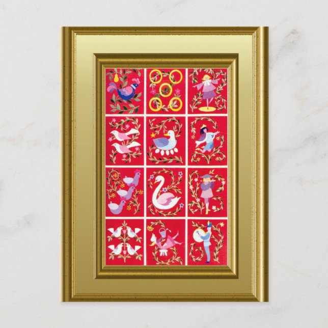 12 juldagar helg vykort (Framsida)