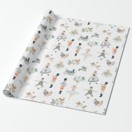 12 Juldagar i Helgdag Mönster Presentpapper