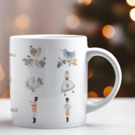 12 Juldagar i Helgdag Sång Kaffemugg