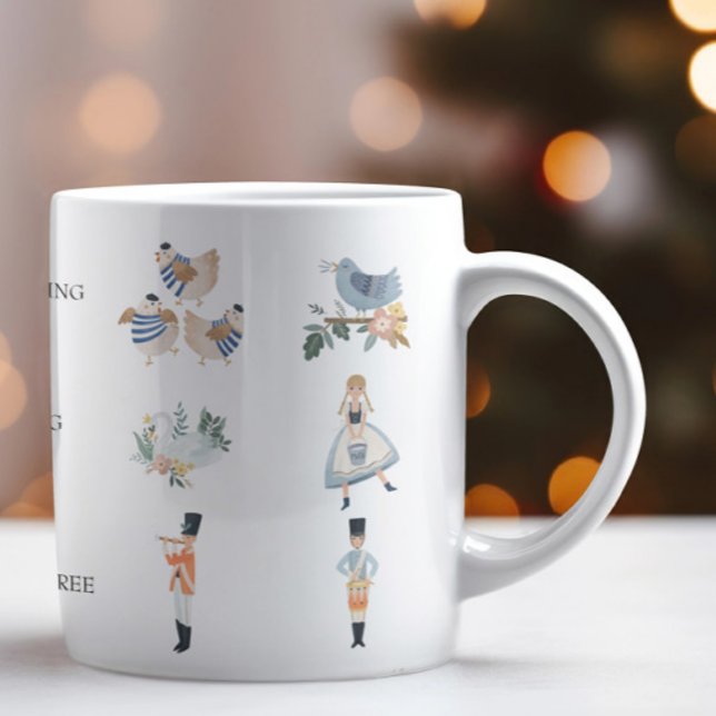 12 Juldagar i Helgdag Sång Kaffemugg (12 Days of Christmas Holiday Song Coffee Mug by Ricaso. Wonderful gift idea for Christmas
)