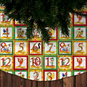 12 Juldagar Julgransmatta Borstad Polyester