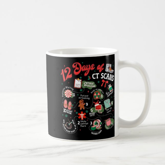 12 juldagar med datortomografi jul Ct Tech Cat Sca Kaffemugg (Höger)