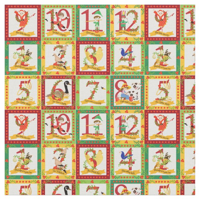 12 Juldagar Tyg (Närbild)