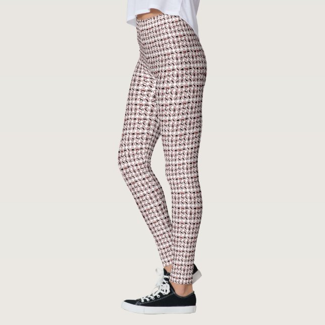 12 Kinesiska Zodiac Animal Signs Mönster Leggings (Vänster)