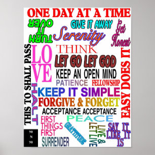 12 KLIVA SLOGAN I FÄRG POSTER