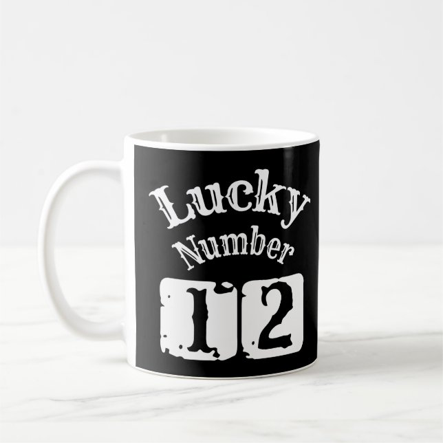 12 - Lucky Number 12 Tur Kaffemugg (Vänster)