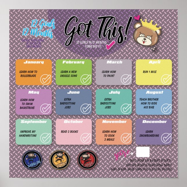 12 MÅL POSTER PÅ 12 MÅNADER (Framsidan)