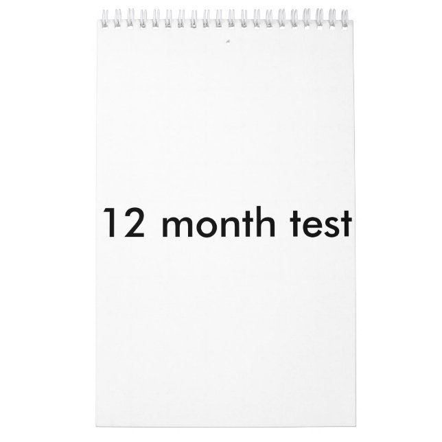 12 månad testar kalender (Omslag)
