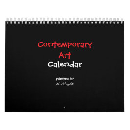 12 månader av samtida abstrakt konstverk kalender