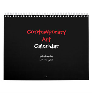 12 månader av samtida abstrakt konstverk kalender