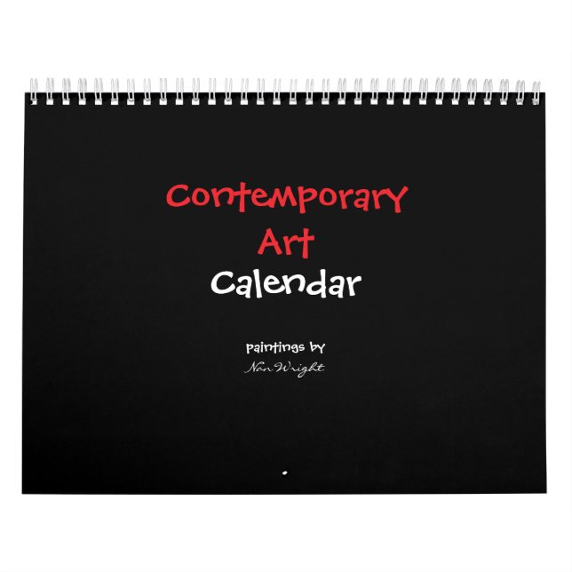 12 månader av samtida abstrakt konstverk kalender (Omslag)