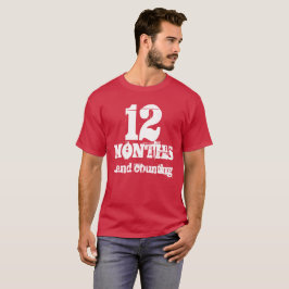 12 månader nykterhet tee shirt