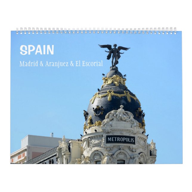 12 månader runt Madrids väggkalender Kalender (Omslag)