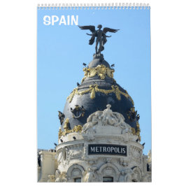 12 månader runt Madrids väggkalender Kalender