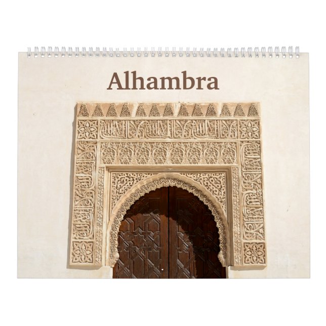 12 månaders alhambra- och generalife-kalender kalender (Omslag)