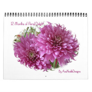 12 månaders Blommigt Delight-Flowers Kalender