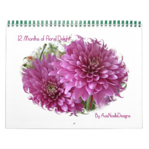 12 månaders Blommigt Delight-Flowers Kalender