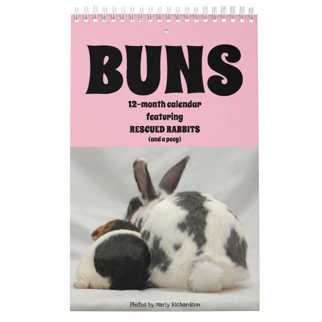 12-månaders Bunny-kalender Kalender (Omslag)