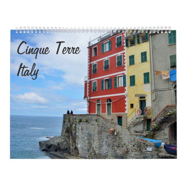 12 månaders Cinque Terre, Italien Photo Calendar Kalender (Omslag)