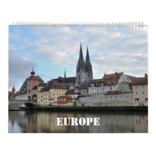 12 månaders Europa-väggkalender Kalender