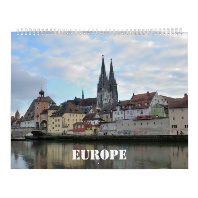 12 månaders Europa-väggkalender Kalender (Omslag)