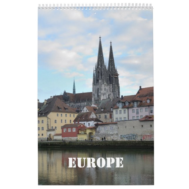 12 månaders Europa-väggkalender Kalender (Omslag)