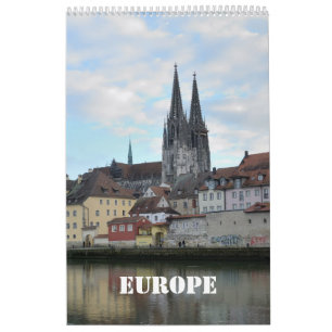 12 månaders Europa-väggkalender Kalender