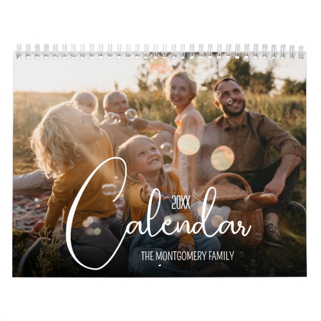 12 Månaders Familj Anpassad Foto Kalender (Omslag)
