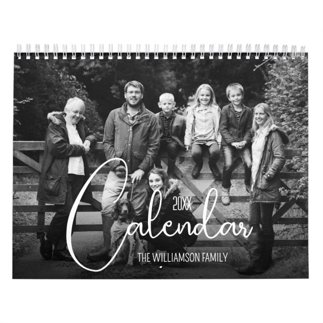12 Månaders Familj Anpassad Foto Kalender (Omslag)