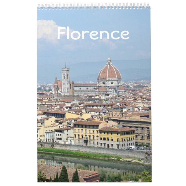 12 månaders Florens, Italien Photo Calendar Kalender (Omslag)