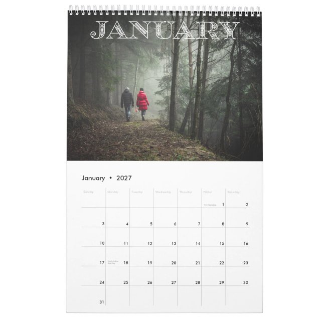 12 månaders foto kalender (Jan 2027)