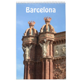12 månaders fotopalender i Barcelona, Spanien Kalender
