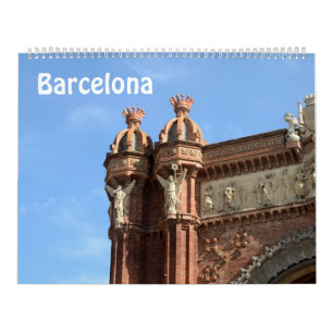 12 månaders fotopalender i Barcelona, Spanien Kalender