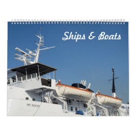 12 månaders Fraktas och Boats Photo Calendar Kalender