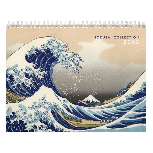 12 månaders Hokusai Collection Fine Art Kalender (Omslag)