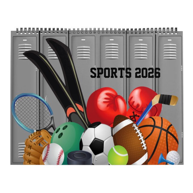 12 månaders idrottskalender 2026 kalender (Omslag)