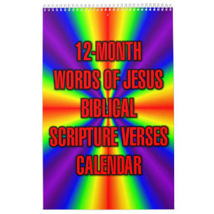 12-månaders Jesu-ord Bibliska skriftställen Kalender